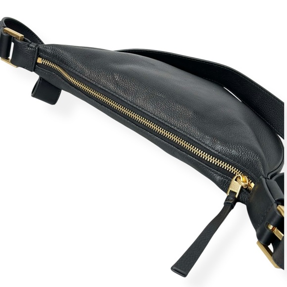 ALLSAINTS Half Moon Leather Crossbody Bag - Black - Picture 8 of 14